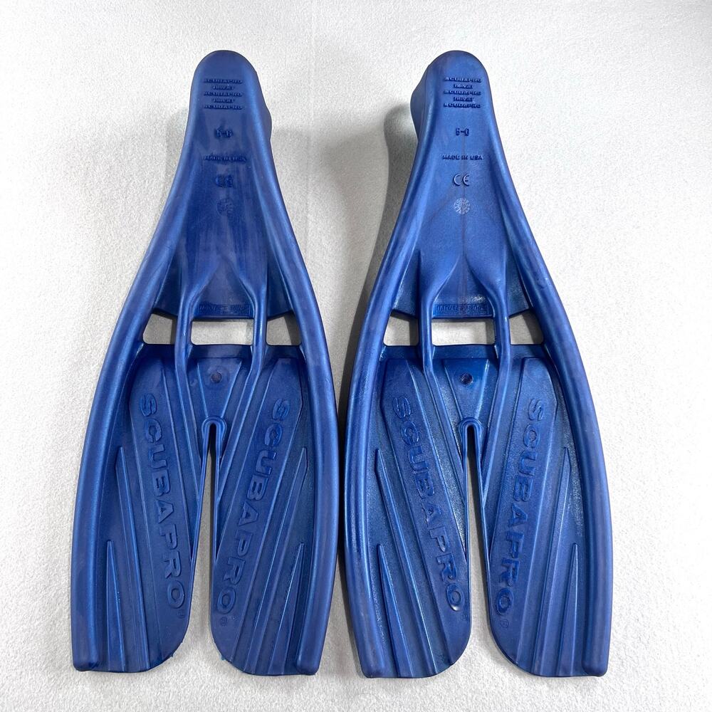 Scubapro Twin Jet Full Foot Split Fins Blue Mens 5-6 (XS) Scuba Diving Snorkel